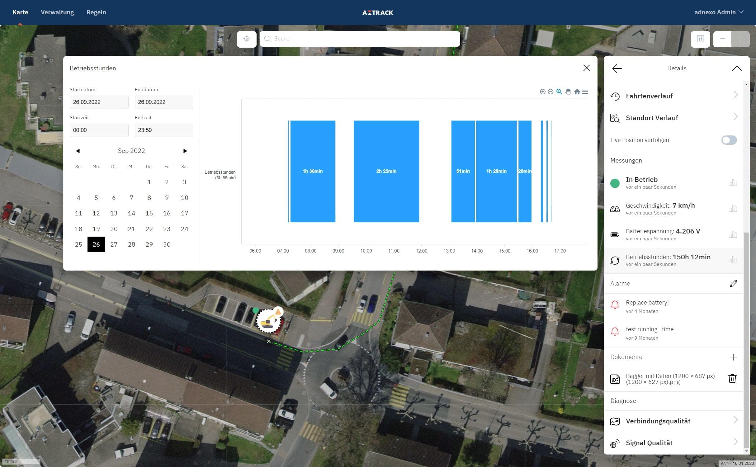 Betriebsstunden-Analyse
